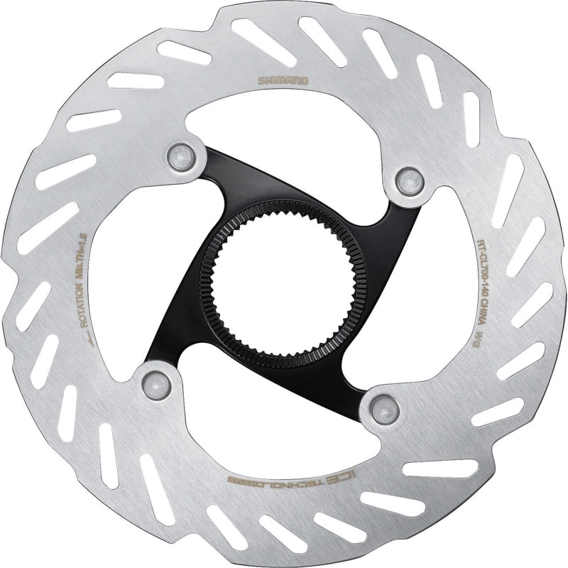 Shimano RT-CL700 Disc Rotor 140MM Ice-tech Centerlock Internal Serration W/lock Ring