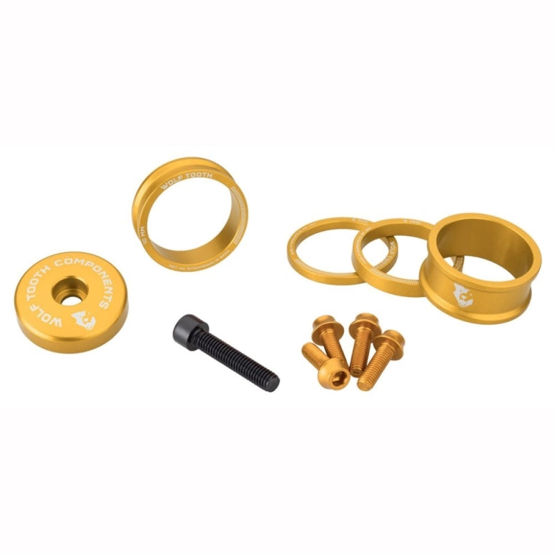 Wolf Tooth Anodized Stem Cap And Spacer Bling Kit