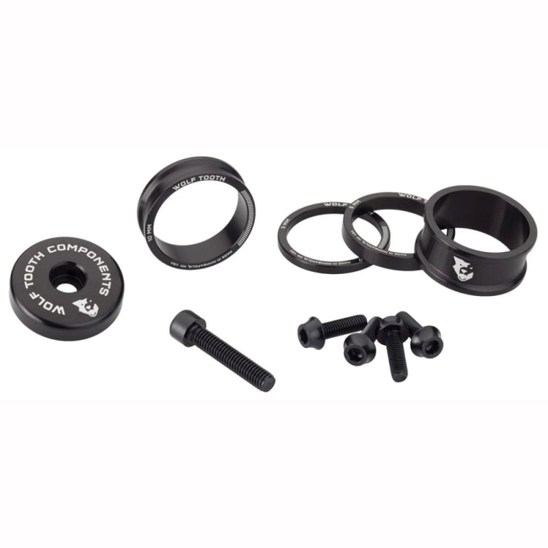 Wolf Tooth Anodized Stem Cap And Spacer Bling Kit