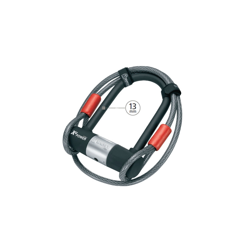 Magnum D Lock 14MM 115MM X 230MM With 10MM X 1.2M Cable & Bracket