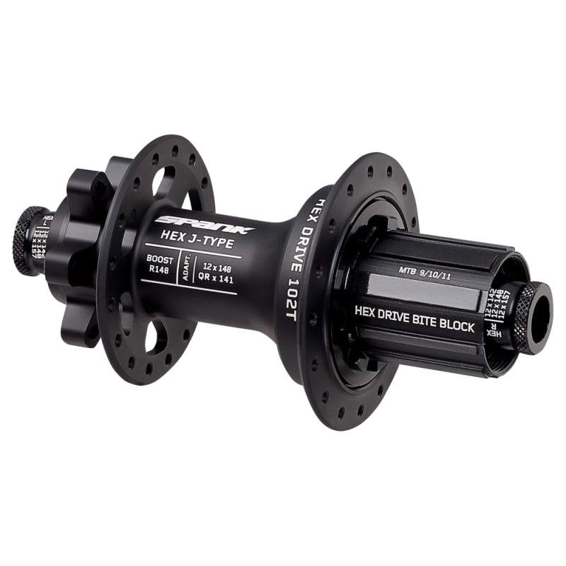 Spank Hex Drive 102T J-bend Gravel Rear Hub R135/142 32H (without Freehub Body)