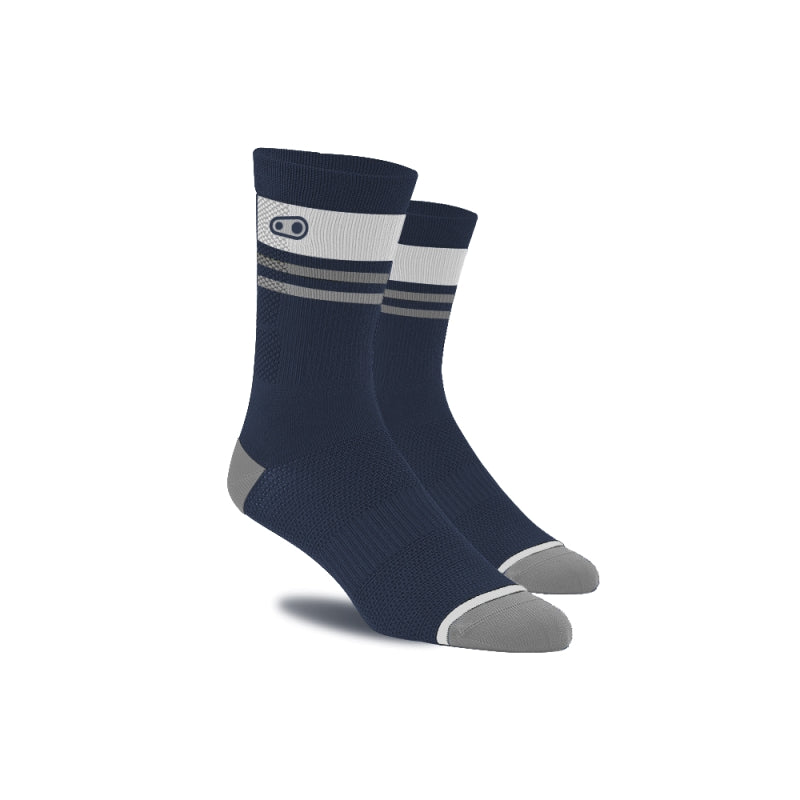 Crankbrothers Sock Icon Mtb Sock Navy Blue / Whit Lge / Xlg Lge / Xlg Icon Mtb Sock Navy Blue/whit