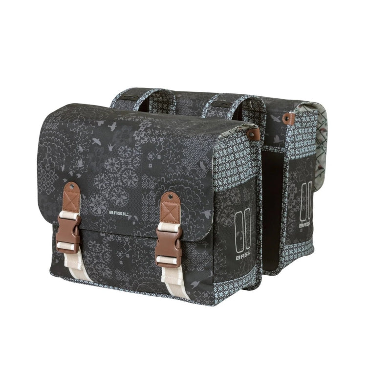 Basil Boheme-double Pannier Bag 35L Charcoal