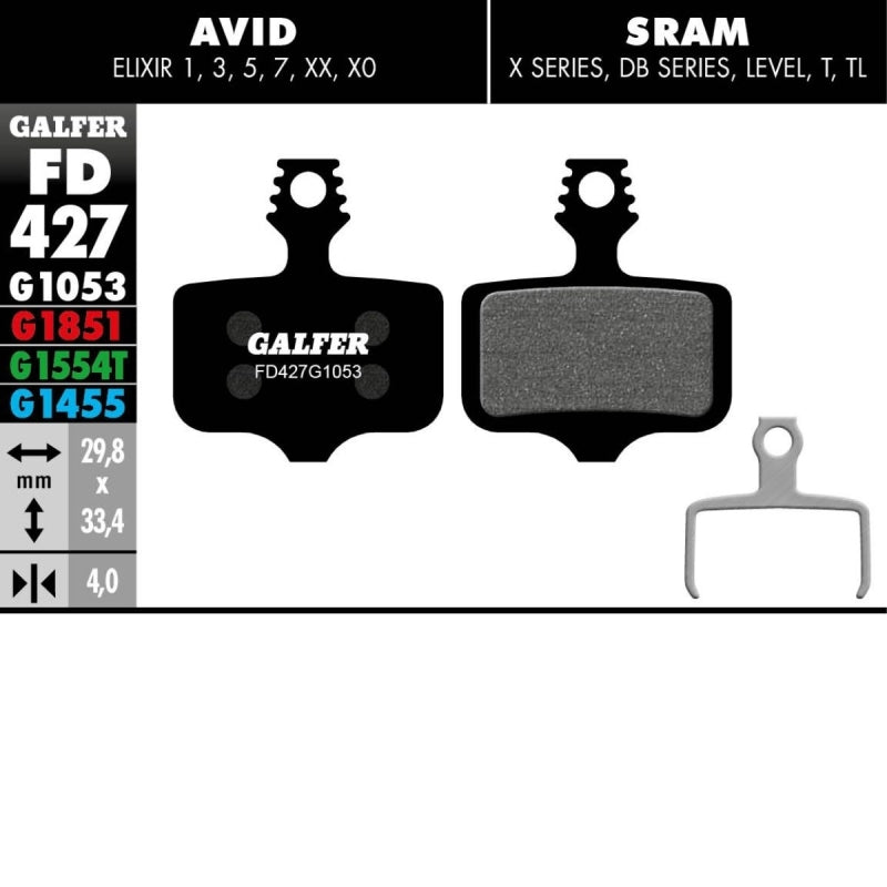 Galfer Disc Pads Avid Elixir/ Sram XX