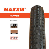 Maxxis Reaver 700 X 45C Hypr-x Exo TR Tanwall Fold 120TPI Tyre