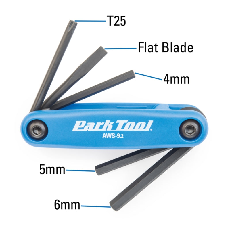 Park Tool Fold-up Hex Wrench Set AWS-9.2