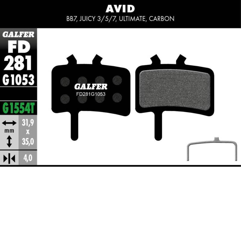 Galfer Performance (black) Brake Pad Avid Juicy - Carbon - Ulti