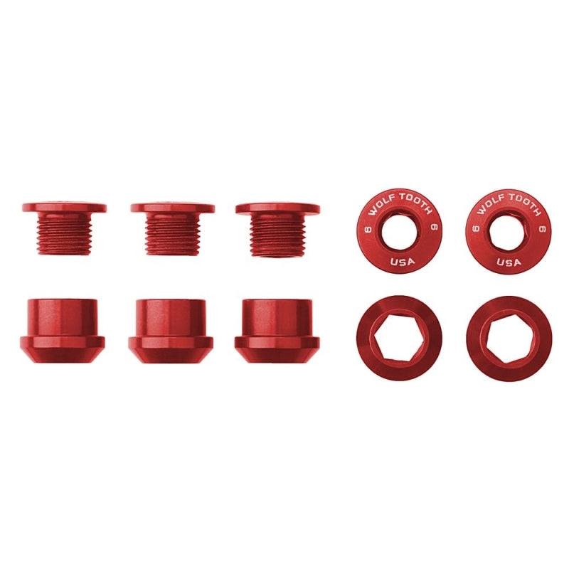 Wolf Tooth Chainring Bolts+nuts - 5 Pcs - 6MM