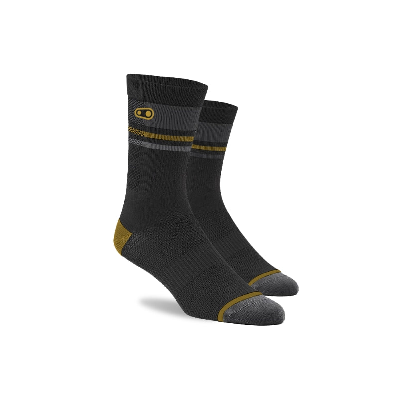 Crankbrothers Sock Icon Mtb Sock Black / Gold / G Lge / Xlg Lge / Xlg Icon Mtb Sock Black/gold/g