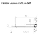 Fsa Components Acb 873E 36 X 45 11/8INCH - Black Seal - 41MM OD