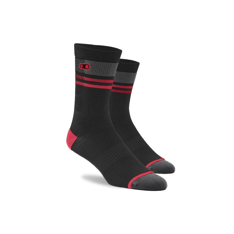 Crankbrothers Sock Icon Mtb Sock Black / Red / GR Sml /med Sml /med Icon Mtb Sock Black/red/gr